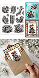 Rubber Clear Stamps, for Card Making Decoration DIY Scrapbooking, Squirrel, 22x18x0.8cm