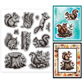 Rubber Clear Stamps, for Card Making Decoration DIY Scrapbooking, Squirrel, 22x18x0.8cm