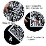 Wood Grain Pattern Drawing Painting Stencils