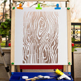 Wood Grain Pattern Drawing Painting Stencils