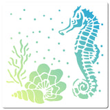 Sea Horse Pattern Drawing Painting Stencils