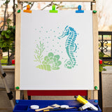 Sea Horse Pattern Drawing Painting Stencils