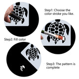 Sea Turtle Pattern Drawing Painting Stencils