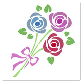 Rose Pattern Drawing Painting Stencils