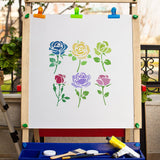 Rose Pattern Drawing Painting Stencils