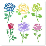 Rose Pattern Drawing Painting Stencils