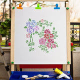 Rose Pattern Drawing Painting Stencils