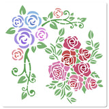 Rose Pattern Drawing Painting Stencils