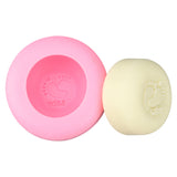 DIY Soap Silicone Molds, Column with Footprint Pattern, Hot Pink<P>Size: about 3.23 inch(82mm) in diameter, 1.46 inch(37mm) thick, 1.85 inch(47mm) inner diameter.