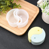 2pc Yin Yang Candle Mold Chi Soap Wax Aromatherapy Silicone Molds Chocolate Candy Mold Cake Mold White Resin Casting Molds for Resin Soap Candle Making Parties