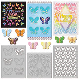 Butterfly Carbon Steel Cutting Dies Stencils, for DIY Scrapbooking, Photo Album, Decorative Embossing Paper Card, Greeting Card Mold, 142x110x0.8mm, 3pcs/set