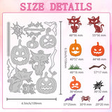 Halloween Pumpkin & Cat Carbon Steel Cutting Dies Stencils, for DIY Scrapbooking, Photo Album, Decorative Embossing Paper Card, Greeting Card Mold, 109x159x0.8mm