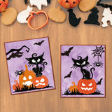 Halloween Pumpkin & Cat Carbon Steel Cutting Dies Stencils, for DIY Scrapbooking, Photo Album, Decorative Embossing Paper Card, Greeting Card Mold, 109x159x0.8mm