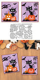 Halloween Pumpkin & Cat Carbon Steel Cutting Dies Stencils, for DIY Scrapbooking, Photo Album, Decorative Embossing Paper Card, Greeting Card Mold, 109x159x0.8mm