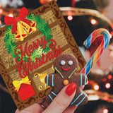 Christmas Theme Carbon Steel Cutting Dies Stencils, for DIY Scrapbooking, Photo Album, Decorative Embossing Paper Card, Greeting Card Mold, Mixed Shapes, 104~154x105~110x0.8mm, 4pcs/set