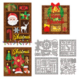 Christmas Theme Carbon Steel Cutting Dies Stencils, for DIY Scrapbooking, Photo Album, Decorative Embossing Paper Card, Greeting Card Mold, Mixed Shapes, 104~154x105~110x0.8mm, 4pcs/set