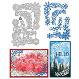 Snowflake Carbon Steel Cutting Dies Stencils, for DIY Scrapbooking, Photo Album, Decorative Embossing Paper Card, Greeting Card Mold, 169x111x0.8mm