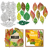 Autumn Leaf Carbon Steel Cutting Dies Stencils, for DIY Scrapbooking, Photo Album, Decorative Embossing Paper Card, Greeting Card Mold, 187x111x0.8mm