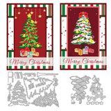 Christmas Tree Carbon Steel Cutting Dies Stencils, for DIY Scrapbooking, Photo Album, Decorative Embossing Paper Card, Greeting Card Mold, 93~109x112~159x0.8mm, 2pcs/set