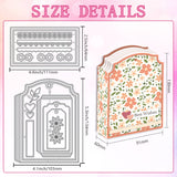 Folding Bookmark Theme Carbon Steel Cutting Dies Stencils, for DIY Scrapbooking, Photo Album, Decorative Embossing Paper Card, Greeting Card Mold, Flower, 64~134x103~111x0.8mm, 2pcs/set