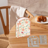 Folding Bookmark Theme Carbon Steel Cutting Dies Stencils, for DIY Scrapbooking, Photo Album, Decorative Embossing Paper Card, Greeting Card Mold, Flower, 64~134x103~111x0.8mm, 2pcs/set