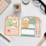 Folding Bookmark Theme Carbon Steel Cutting Dies Stencils, for DIY Scrapbooking, Photo Album, Decorative Embossing Paper Card, Greeting Card Mold, Flower, 64~134x103~111x0.8mm, 2pcs/set