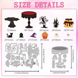 Christmas Cake Carbon Steel Cutting Dies Stencils, for DIY Scrapbooking, Photo Album, Decorative Embossing Paper Card, Greeting Card Mold, Food, 94~110x70~145x0.8mm, 2pcs/set