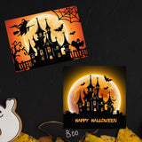 Halloween Castle Carbon Steel Cutting Dies Stencils, for DIY Scrapbooking, Photo Album, Decorative Embossing Paper Card, Greeting Card Mold, Castle, 84~112x92~95x0.8mm, 2pcs/set