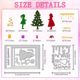 Christmas Tree Carbon Steel Cutting Dies Stencils, for DIY Scrapbooking, Photo Album, Decorative Embossing Paper Card, Greeting Card Mold, Christmas Tree, 110~111x87~161x0.8mm, 2pcs/set