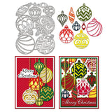 Christmas Theme Carbon Steel Cutting Dies Stencils, for DIY Scrapbooking, Photo Album, Decorative Embossing Paper Card, Greeting Card Mold, Round, 160x121x0.8mm