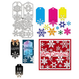 Christmas Theme Carbon Steel Cutting Dies Stencils, for DIY Scrapbooking, Photo Album, Decorative Embossing Paper Card, Greeting Card Mold, Snowflake, 187x106x0.8mm