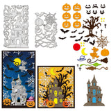 Halloween Theme Carbon Steel Cutting Dies Stencils, for DIY Scrapbooking, Photo Album, Decorative Embossing Paper Card, Greeting Card Mold, Pumpkin, 154~186x97~109x0.8mm, 2pcs/set