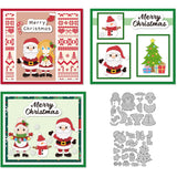 Christmas Theme Carbon Steel Cutting Dies Stencils, for DIY Scrapbooking, Photo Album, Decorative Embossing Paper Card, Greeting Card Mold, Santa Claus, 96~102x112~131x0.8mm, 2pcs/set