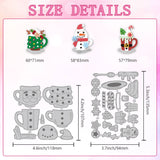 Christmas Theme Carbon Steel Cutting Dies Stencils, for DIY Scrapbooking, Photo Album, Decorative Embossing Paper Card, Greeting Card Mold, Tableware, 94~107x118~135x0.8mm, 2pcs/set