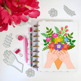 Christmas Theme Carbon Steel Cutting Dies Stencils, for DIY Scrapbooking, Photo Album, Decorative Embossing Paper Card, Greeting Card Mold, Flower, 150x105x0.8mm