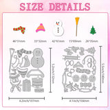 Christmas Theme Carbon Steel Cutting Dies Stencils, for DIY Scrapbooking, Photo Album, Decorative Embossing Paper Card, Greeting Card Mold, Snowman, 104~107x134~140x0.8mm, 2pcs/set