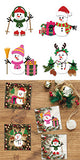 Christmas Theme Carbon Steel Cutting Dies Stencils, for DIY Scrapbooking, Photo Album, Decorative Embossing Paper Card, Greeting Card Mold, Snowman, 104~107x134~140x0.8mm, 2pcs/set