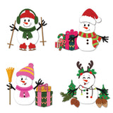 Christmas Theme Carbon Steel Cutting Dies Stencils, for DIY Scrapbooking, Photo Album, Decorative Embossing Paper Card, Greeting Card Mold, Snowman, 104~107x134~140x0.8mm, 2pcs/set