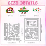 Christmas Theme Carbon Steel Cutting Dies Stencils, for DIY Scrapbooking, Photo Album, Decorative Embossing Paper Card, Greeting Card Mold, Mixed Shapes, 99~103x116~150x0.8mm, 2pcs/set