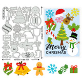 Christmas Theme Carbon Steel Cutting Dies Stencils, for DIY Scrapbooking, Photo Album, Decorative Embossing Paper Card, Greeting Card Mold, Mixed Shapes, 163x124x0.8mm