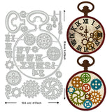 Clock Carbon Steel Cutting Dies Stencils, for DIY Scrapbooking, Photo Album, Decorative Embossing Paper Card, Greeting Card Mold, Clock, 164x106x0.8mm