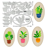 Potted Plant Carbon Steel Cutting Dies Stencils, for DIY Scrapbooking, Photo Album, Decorative Embossing Paper Card, Greeting Card Mold, 140x172x0.8mm