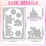 Amusement Park Theme Carbon Steel Cutting Dies Stencils, for DIY Scrapbooking, Photo Album, Decorative Embossing Paper Card, Castle, 83~102x154x0.8mm, 3pcs/set