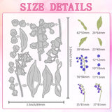 Flower Carbon Steel Cutting Dies Stencils, for DIY Scrapbooking, Photo Album, Decorative Embossing Paper Card, 132x89x0.8mm