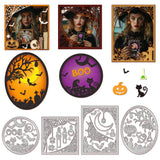 Halloween Theme Carbon Steel Cutting Dies Stencils, for DIY Scrapbooking, Photo Album, Decorative Embossing Paper Card, Mixed Shapes, 110~142x110x0.8mm, 4pcs/set