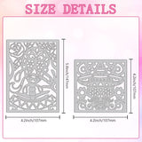 Halloween Skull Carbon Steel Cutting Dies Stencils, for DIY Scrapbooking, Photo Album, Decorative Embossing Paper Card, 107~147x107x0.8mm, 2pcs/set