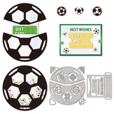 Football Theme Carbon Steel Cutting Dies Stencils, for DIY Scrapbooking, Photo Album, Decorative Embossing Paper Card, 77~110x119~160x0.8mm, 3pcs/set