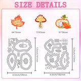 Thanksgiving Day Carbon Steel Cutting Dies Stencils, for DIY Scrapbooking, Photo Album, Decorative Embossing Paper Card, Mixed Shapes, 133~141x108~109x0.8mm, 2pcs/set