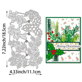 Christmas Theme Carbon Steel Cutting Dies Stencils, for DIY Scrapbooking, Photo Album, Decorative Embossing Paper Card, Holly Leaves, 185x111x0.8mm