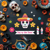 Day of the Dead Carbon Steel Cutting Dies Stencils, for DIY Scrapbooking, Photo Album, Decorative Embossing Paper Card, Skull, 104~105x86~155x0.8mm, 2pcs/set